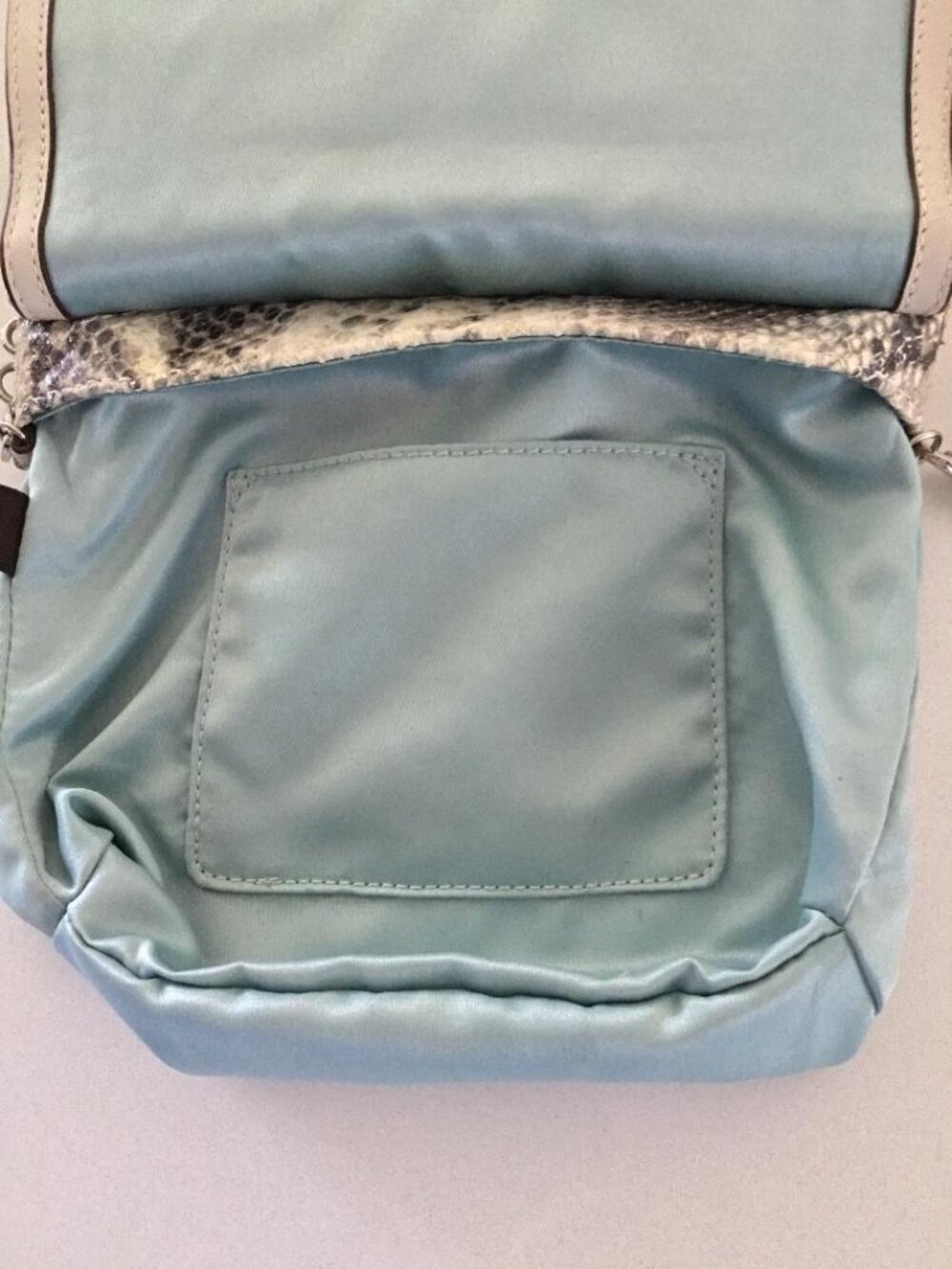 Coach Kristin Python Leather Crossbody Bag or Clutch w/Detachable Chain - Picture 9 of 10